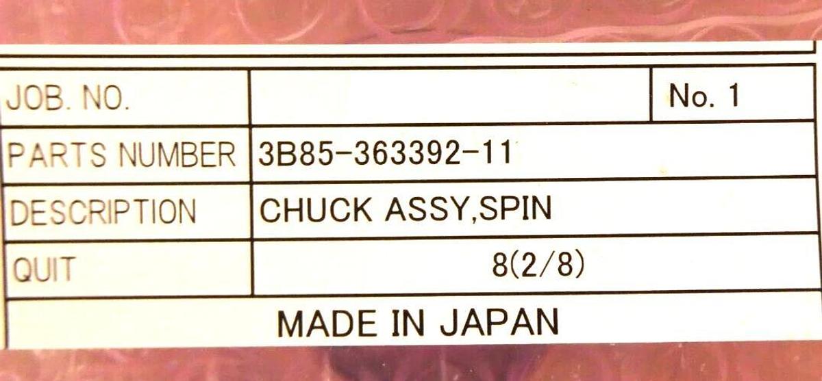 Used TEL Tokyo Electron 3B85-363392-11 300mm Spin Chuck Assembly Working Spare