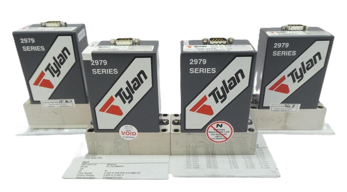 Used Tylan FC-2979MEP5-M Mass Flow Controller MFC 2979MEP5 Lot of 4 OEM Refurbished