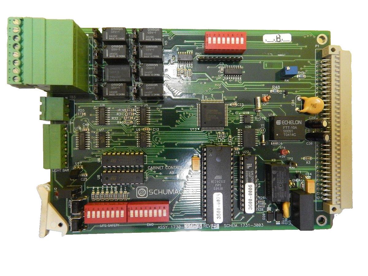 Used Schumacher 1730-3003 Cabinet Controller PCB Card 1731-3003 Working