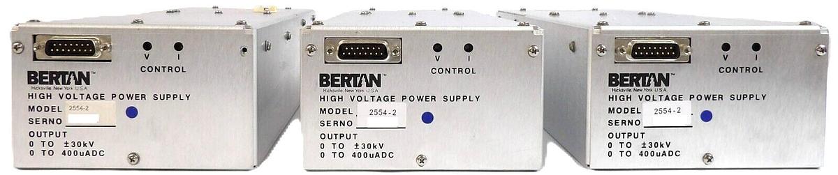 Refurbished Bertan 2554-2 High Voltage Power Supply Reseller Lot of 3 Refurbished