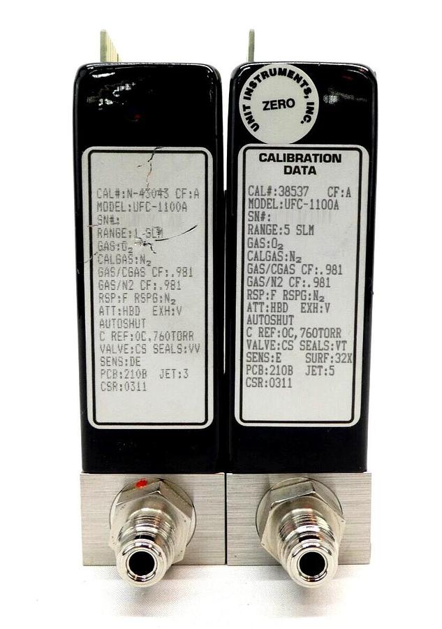 Used UNIT Instruments UFC-1100A Mass Flow Controller MFC C2F6 O2 Ar Lot of 22 Working