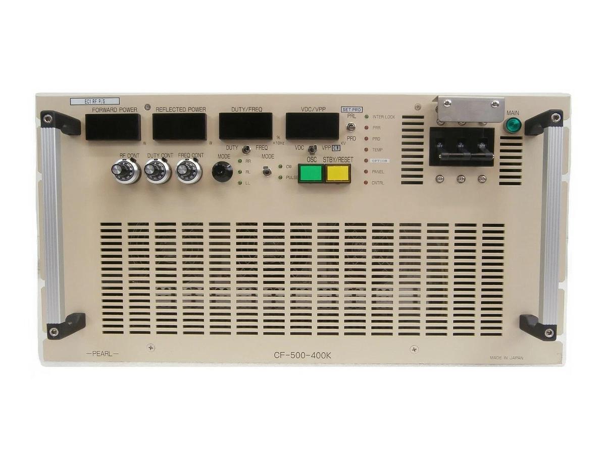 Used Pearl Kogyo CF-500-400K(CE) 500W RF Power Supply Working Surplus