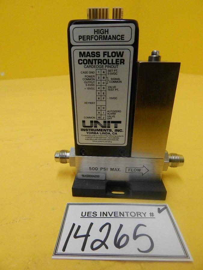 Used UNIT Instruments 1100-100039 Mass Flow Controller MFC UFC-1100A 10 SLM Ar Used