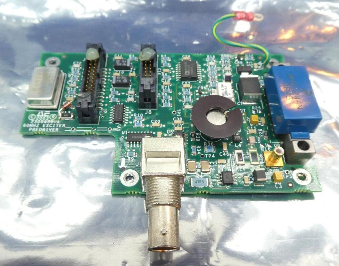Used AE Advanced Energy 2300439-A 60MHz Exciter Predriver PCB 1300605 Working Surplus