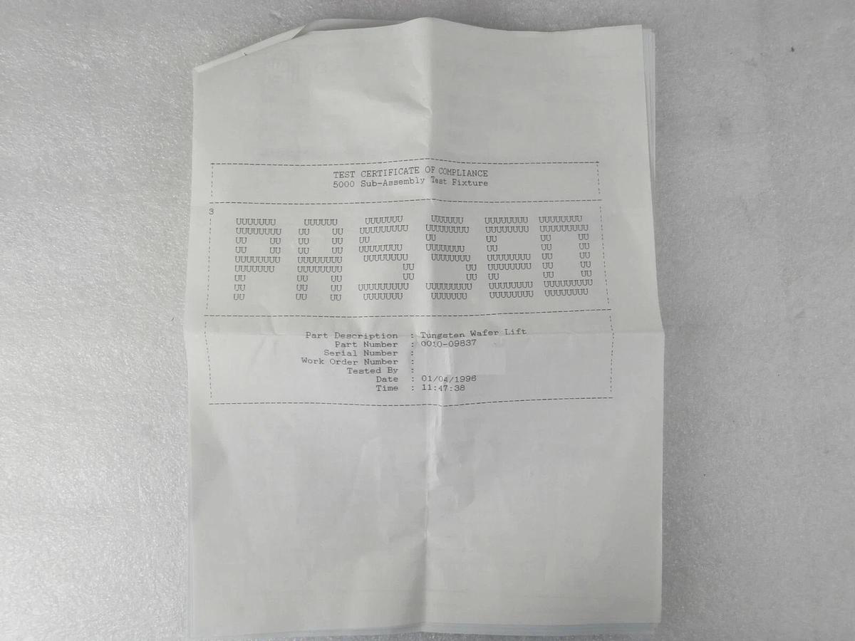 Refurbished AMAT Applied Materials 0010-09837 Wafer Lift Tungsten Precision 5000 Refurbished