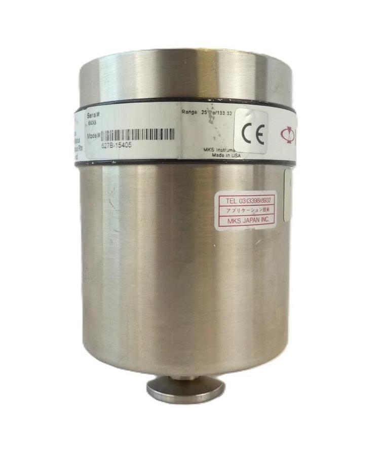 Used MKS Instruments 627B-15405 Baratron Pressure Transducer Small Dent Working