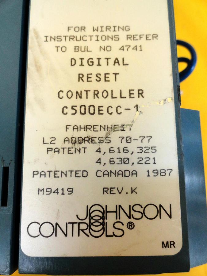 Used Johnson Controls Digital Reset Controller C500ECC-1 Used Working