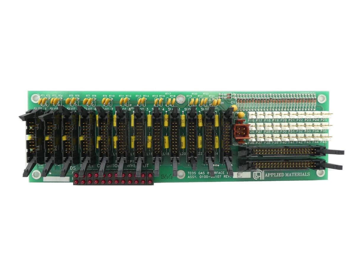 Used AMAT Applied Materials 0100-09107 TEOS Gas Interface Board PCB Working