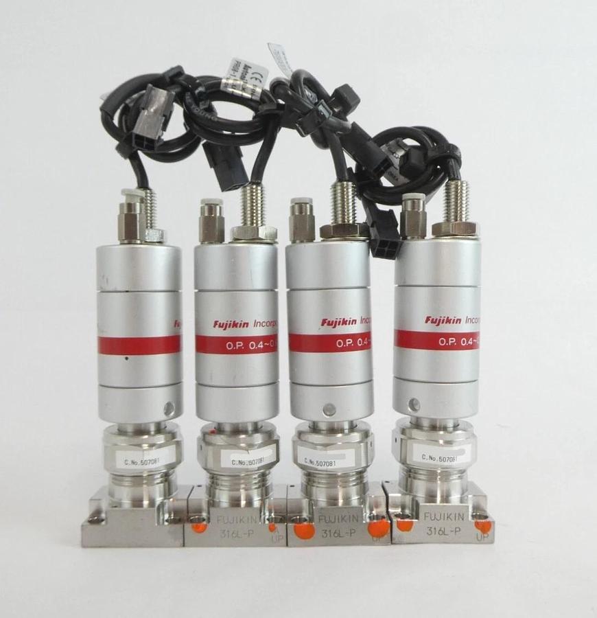 Used Fujikin 507082 507081 Diaphragm Valve 316L-P Lot of 12 Working Surplus