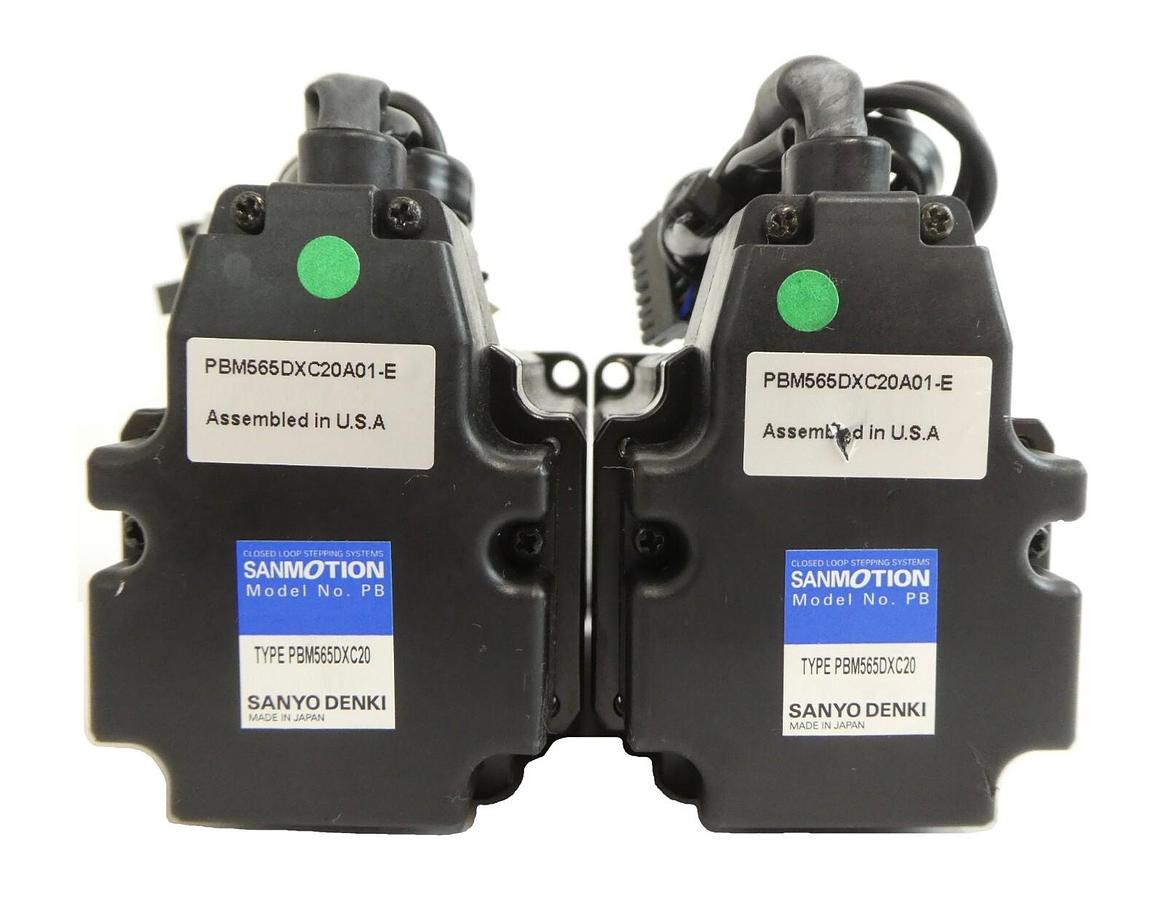 Used Sanyo Denki PBM565DXC20 Servo Stepping Motor PBM565DXC20A01 Lot of 2 Working