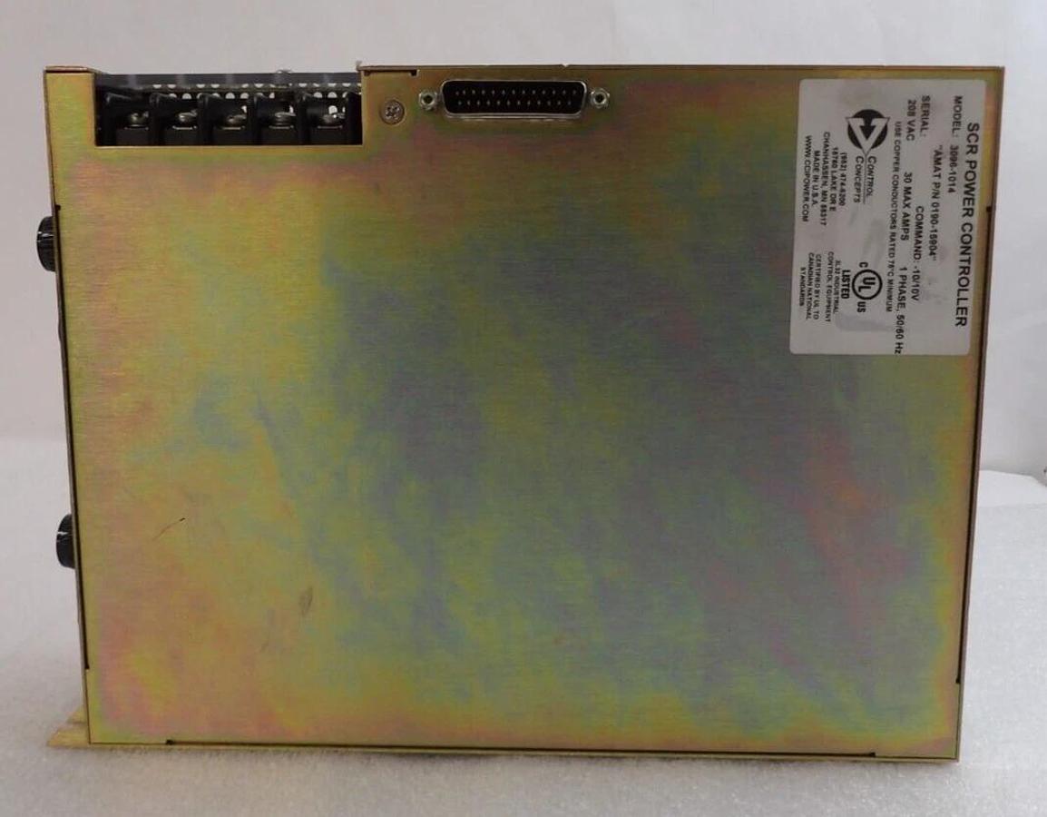 Used Control Concepts 3096-1014 SCR Power Controller AMAT 0190-15904 Working Surplus