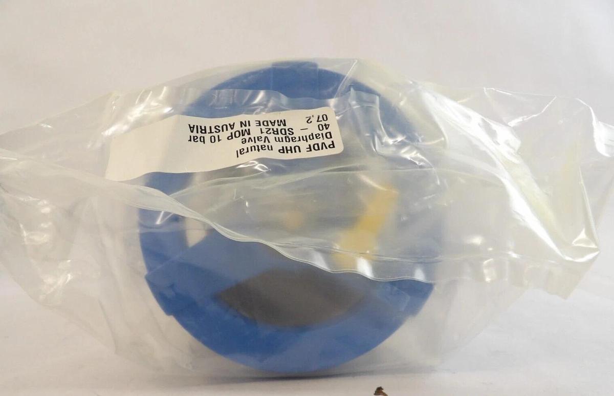 Used Agru AE0400407 40mm Manual Diaphragm Valve PVDF UHP Lot of 2 New Surplus