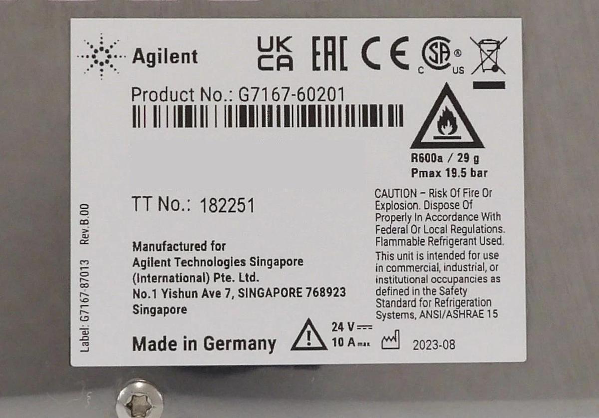 Used Agilent G7167-60201 InfinityLab LC Series Sampler Thermostat Working