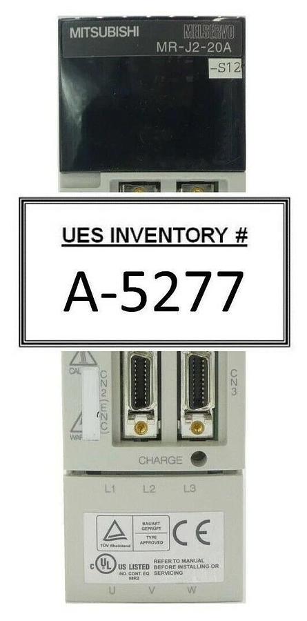 Used Mitsubishi Electric MR-J2-20A-S12 AC Servo Drive MELSERVO Working Surplus