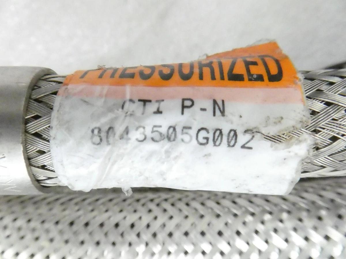 Used CTI-Cryogenics 8043454G600 Cryopump Flex Hose with Tee 8043505G002 AMAT Working