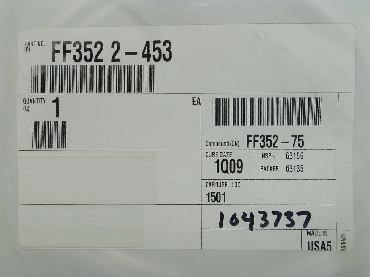 Parker Seals FF352 2-453 O-Ring Ultra Parofluor Seal FF352-75 1043737 New