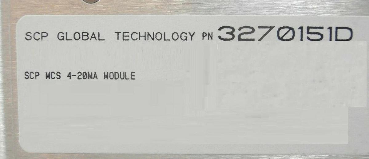 SCP Global Technology 3270151D MCS 4-20MA Module Santa Clara Plastics New Spare