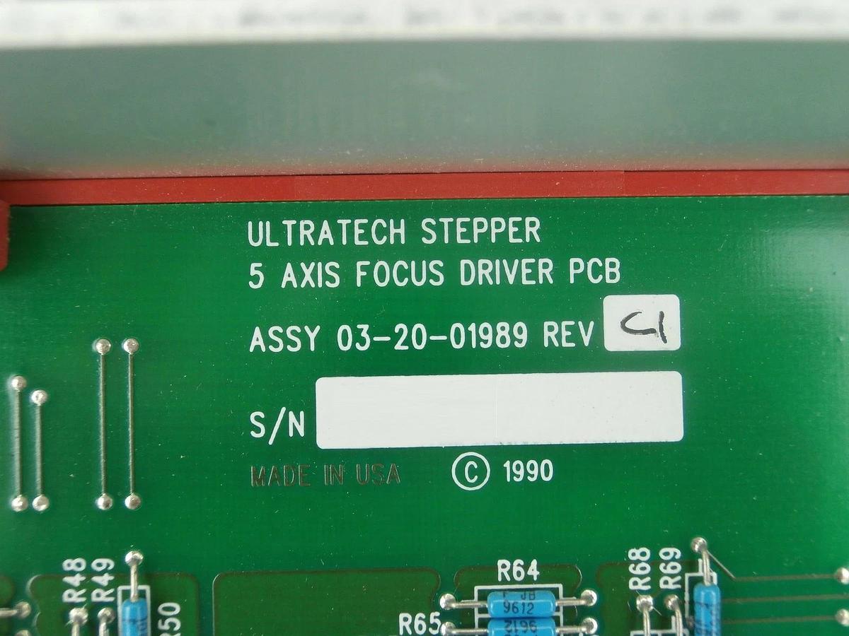 Used Ultratech Stepper 03-20-01989 5 Axis Focus Driver WAS PCB Card Titan Used