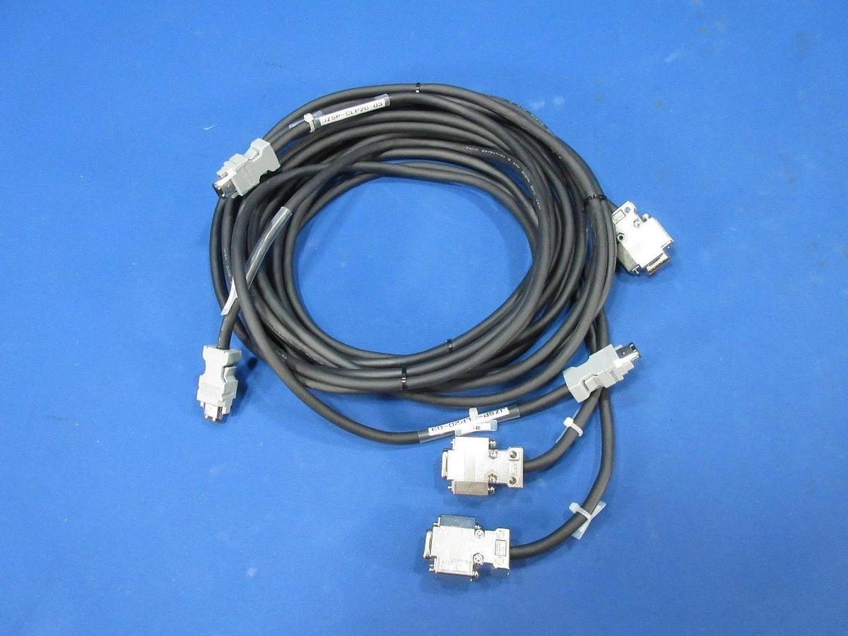 Used Yaskawa JZSP-CLP20-03 Serial Converter and 3m Encoder Cable Lot of 3 Used