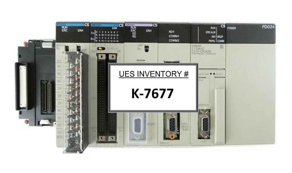 Used Omron SYSMAC CS1G PLC Assembly CS1G-CPU43H SCB41-V1 DK001 PTS02 MD291 Spare