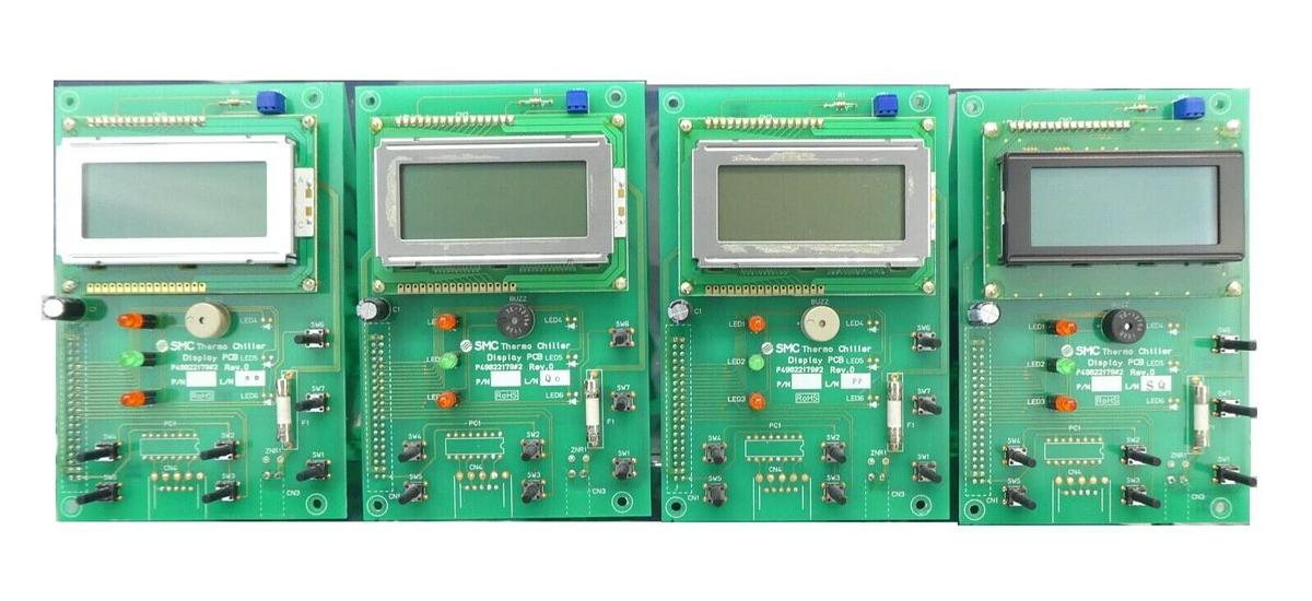 Used SMC P49822170#2 Thermo Chiller Display PCB Reseller Lot of 4 Working Surplus