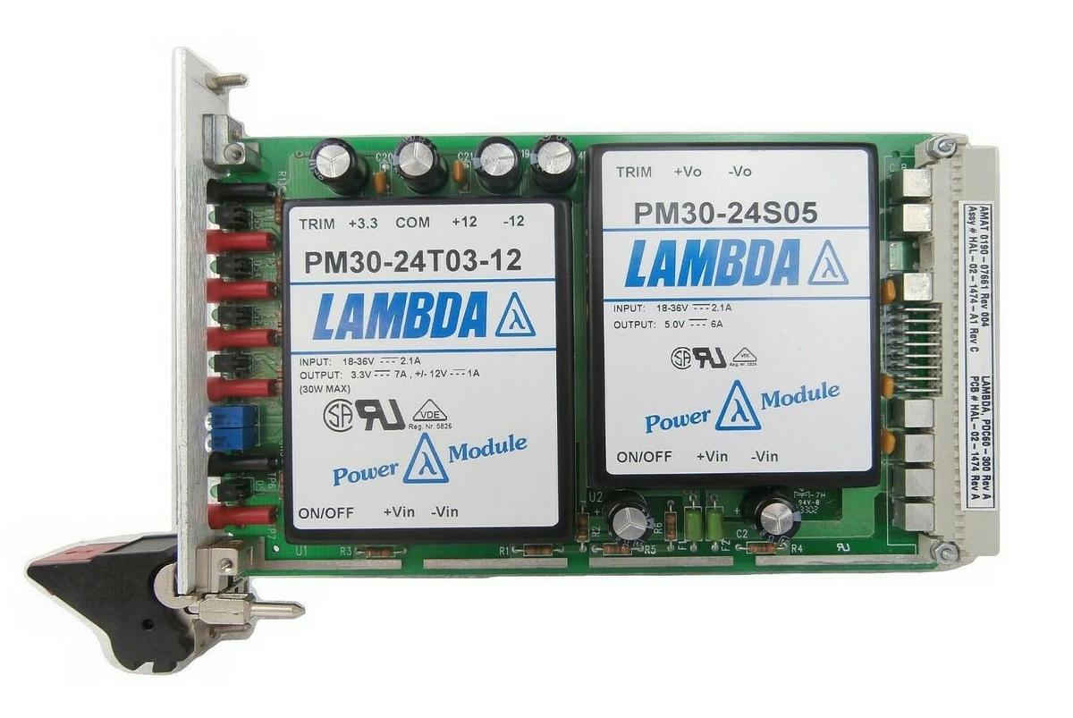 Used Lambda PDC60-300 Power Supply PCB Card HAL-02-1474-A1 AMAT 0190-07661 Working
