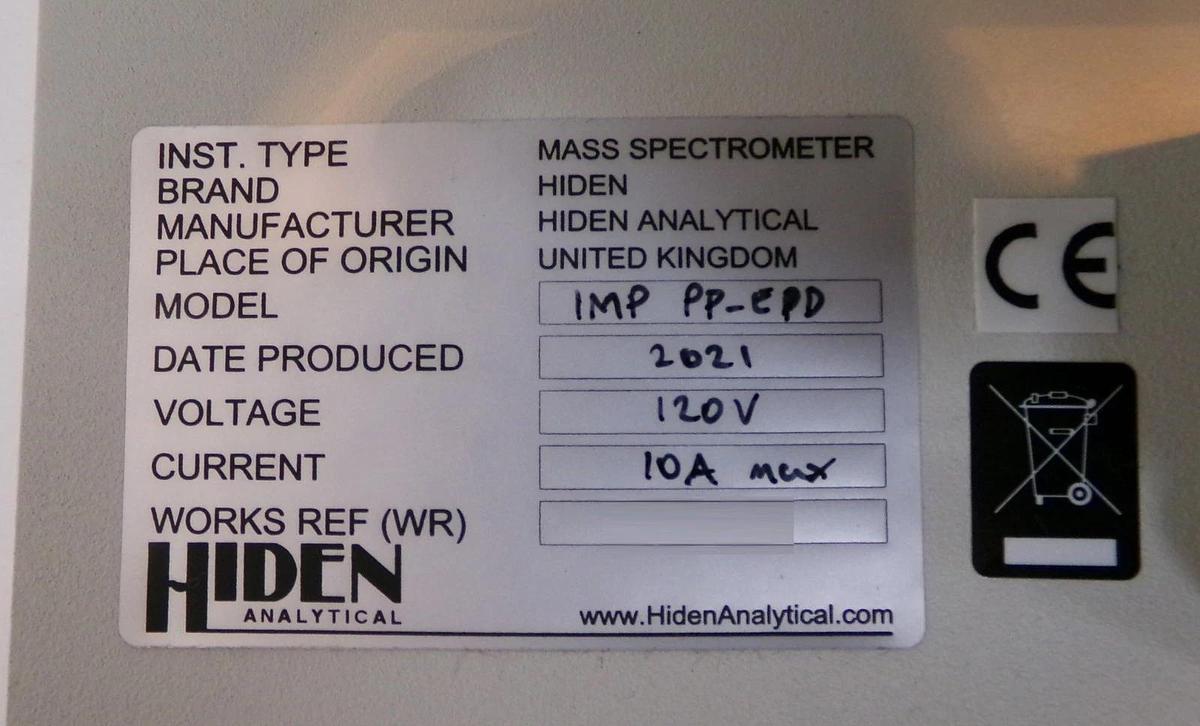 Hiden Analytical IMP PP-EPD Ion Milling Probe System Vacuum Module New Surplus