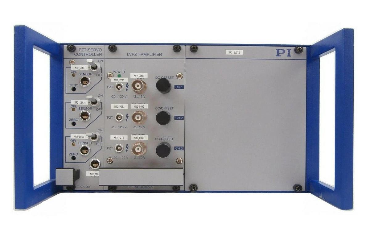 Used PI Physik Instrumente E-501.00X 2-Channel Modular Piezo Controller Rack Working