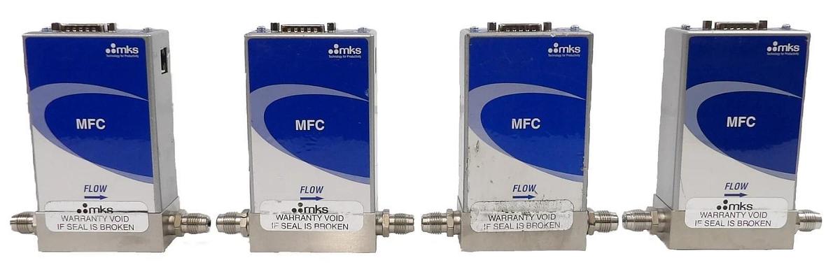 Used MKS Instruments GE50A Mass Flow Controller MFC GE50A-32226 Lot of 4 Surplus
