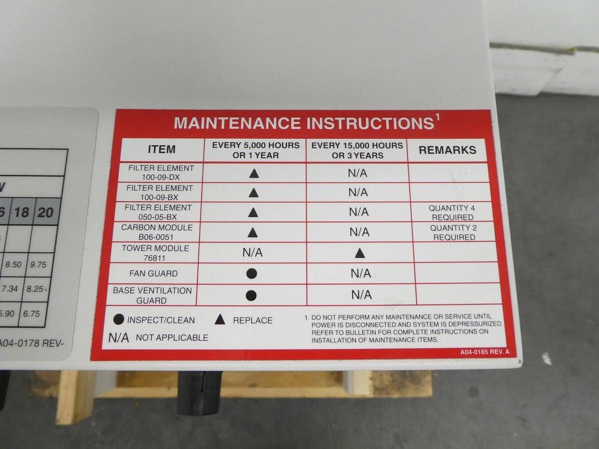 Used Parker Balston LCMS-5001NTNA LC/MS Tri-Gas Generator Source 5000 Spare Surplus
