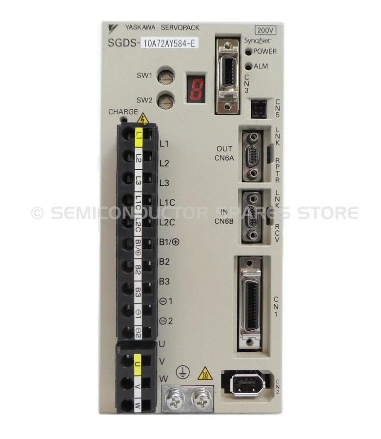 Used Yaskawa Electric SGDS-10A72AY584-E Servo Drive SERVOPACK SynqNet 200V Working