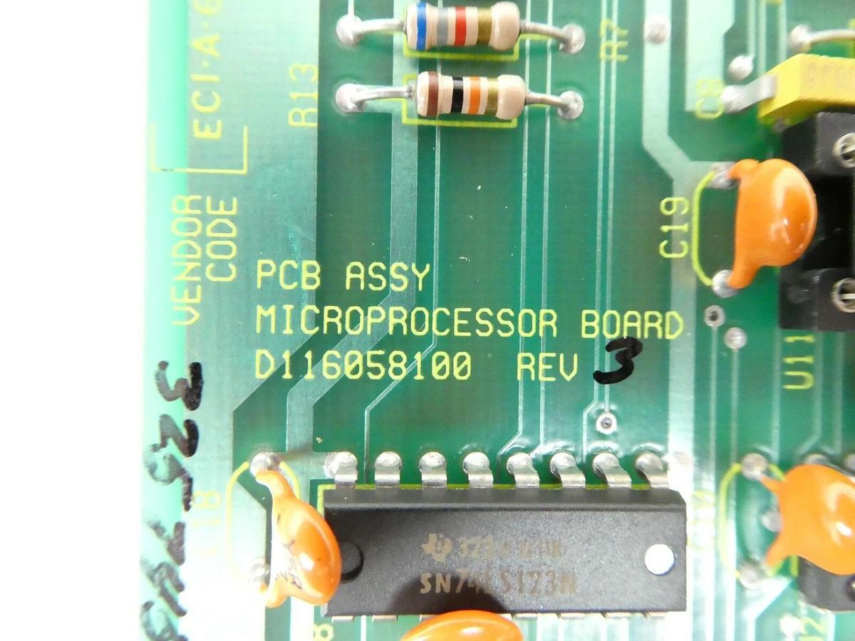 Used Varian Semiconductor D116058003 Microprocessor PCB Card D116058100 300XP Working