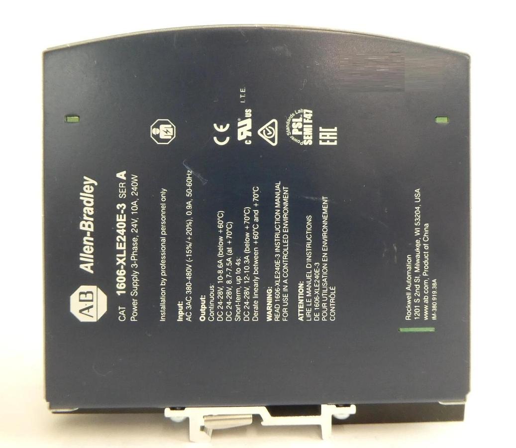 Used AB Allen-Bradley 1606-XLE240E-3 PLC Automation Power Supply 1606-XLE Working