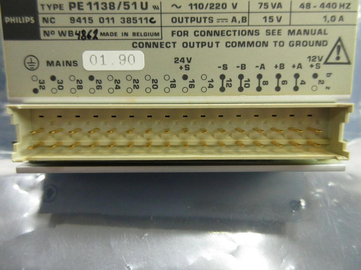 Used ASML 9415 011 38511C Power Supply PCB Card PE 1138/51U ASML PAS 5000/2500 Used