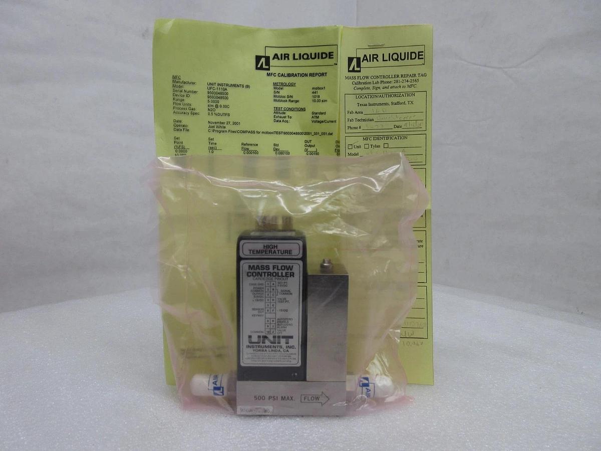 Refurbished UNIT Instruments UFC-1100 Mass Flow Controller MFC 5 SLM N20 Refurbished