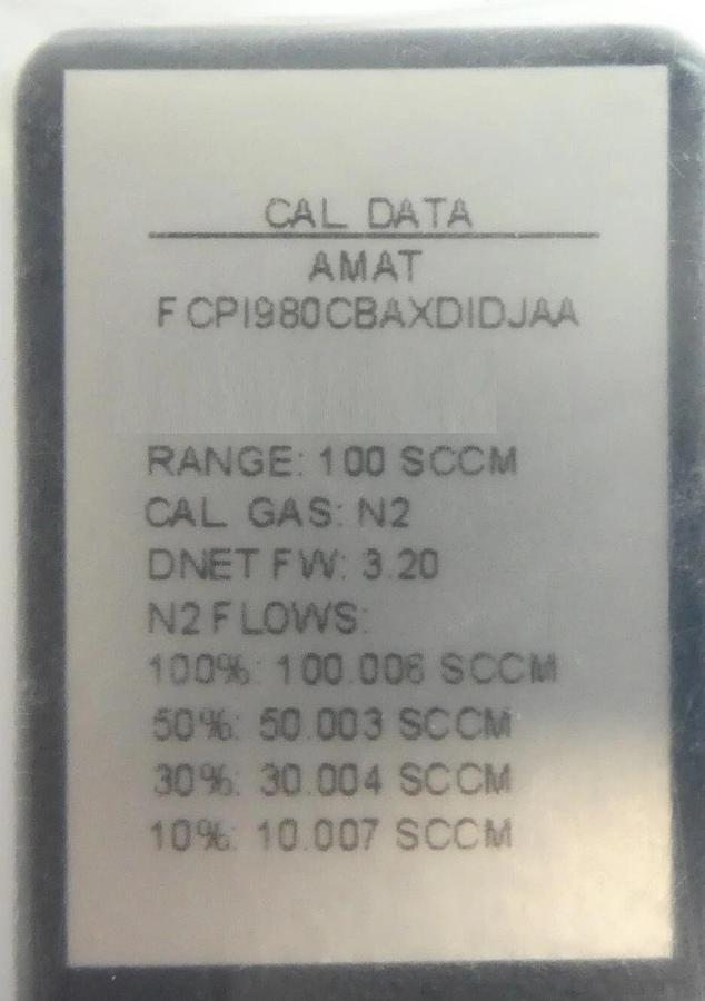 Aera FCPI980CBAXDIDJAA Mass Flow Controller MFC AMAT 0190-34212 Lot of 4 New