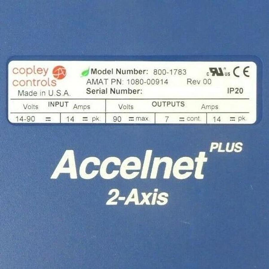 Used Copley Controls 800-1783 Accelnet Plus 2-Axis AMAT Applied Materials 1080-00914