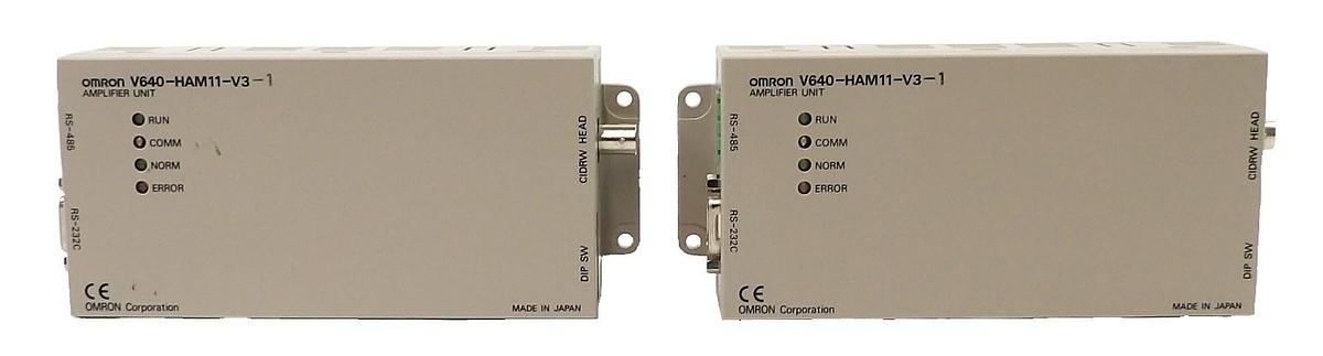 Used Omron V640-HAM11-V3-1 Amplifier Unit Reseller Lot of 2 Working Surplus