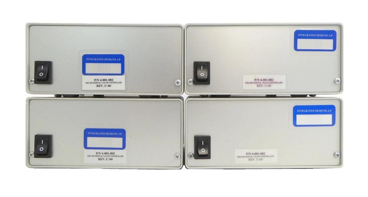 Used Integrated Designs 4-001-002 Digital Valve Controller DS2-600 Lot of 4 Working