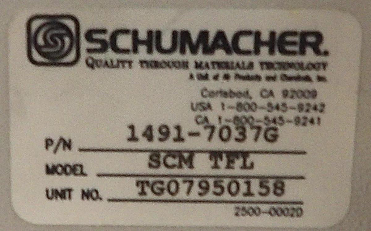 Used Schumacher 1491-7037G Refill Controller Model SCM TFL Working Surplus