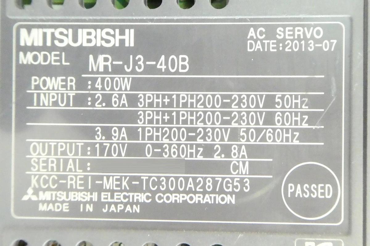 Used Mitsubishi MR-J3-10B MR-J3-40B Servo Drive MELSERVO Lot of 4 Working