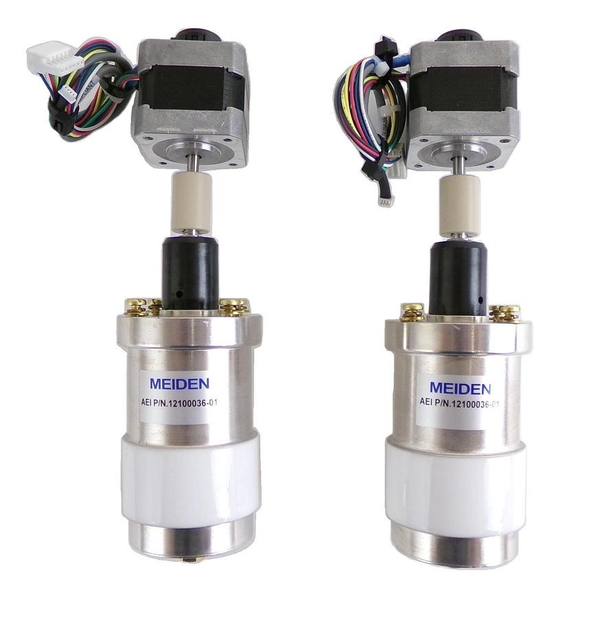 Used Meiden 12100036-01 Variable Vacuum Capacitor Lot of 2 Working