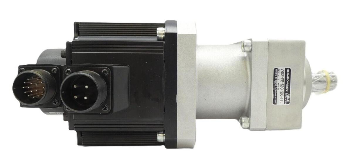 Used Panasonic MHMA052P3C AC Servo Motor w/ Shimpo-Nidec VRSF-PB-S9D-500-TTL Gear Box