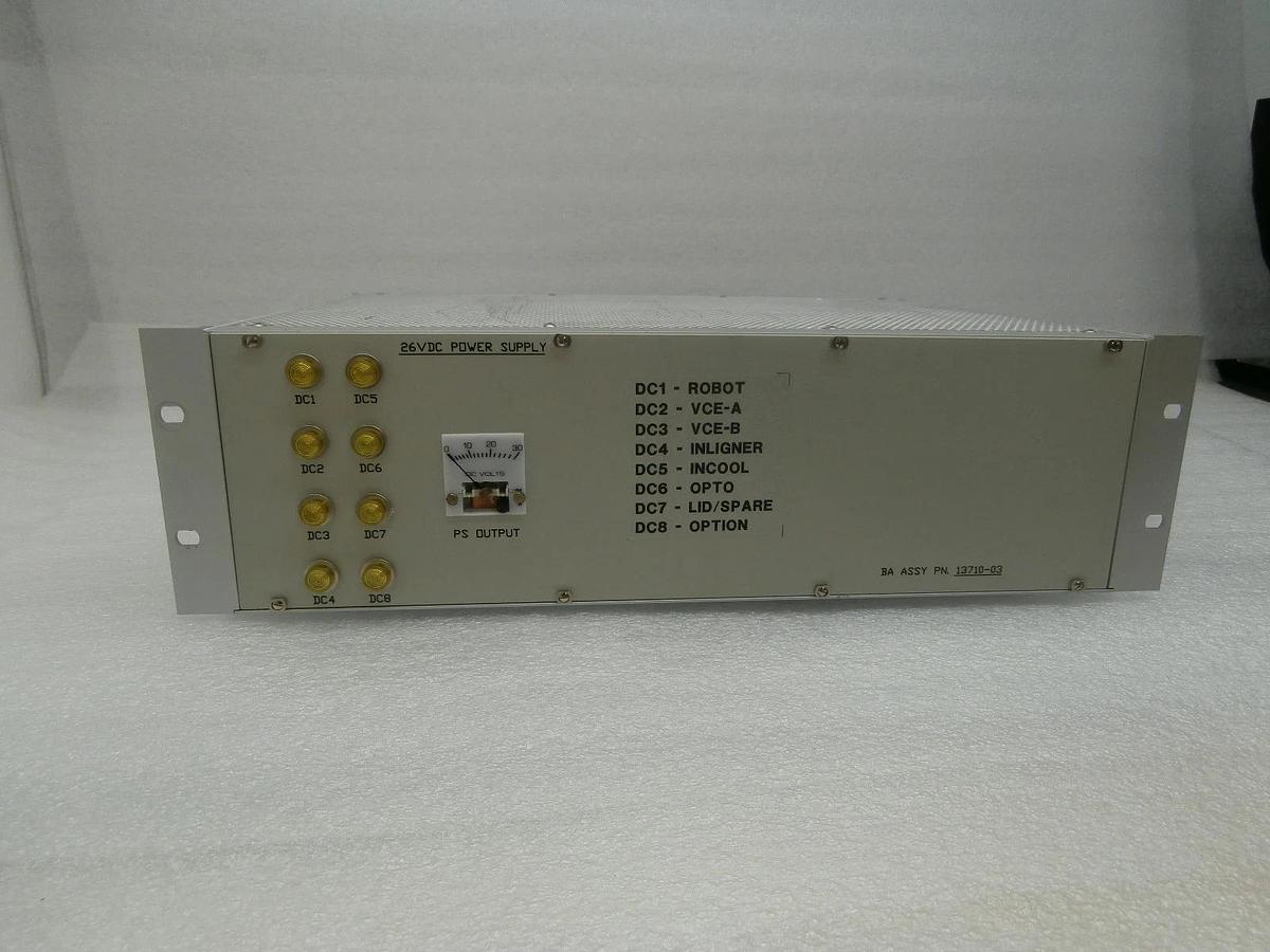 Used Brooks Automation 001-3710-03 26VDC Power Supply 13710-03 Cracked Display Used