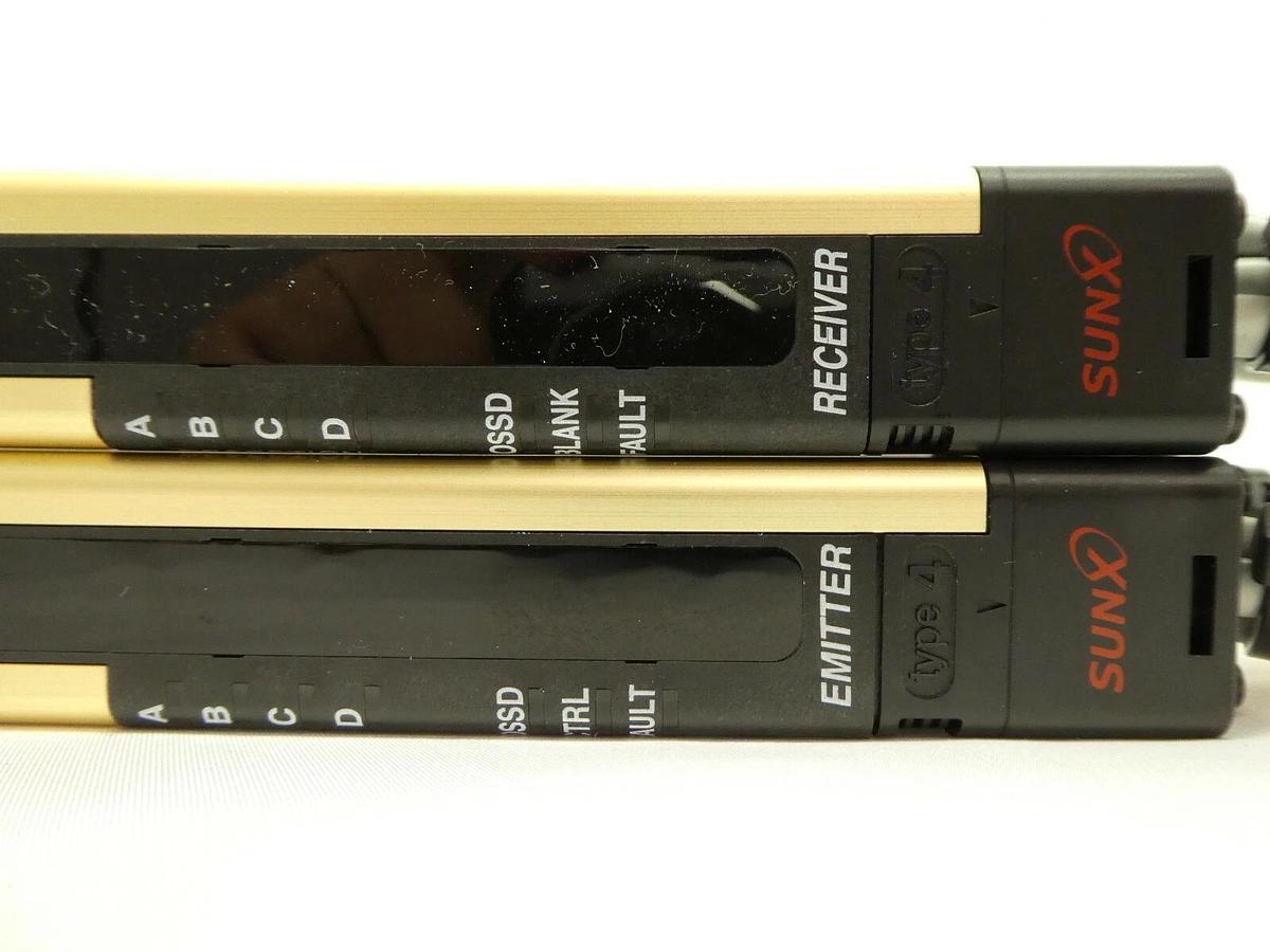 Used Sunx SF4-AH16 Light Curtain Emitter and Receiver Set SF4-AH Series Working