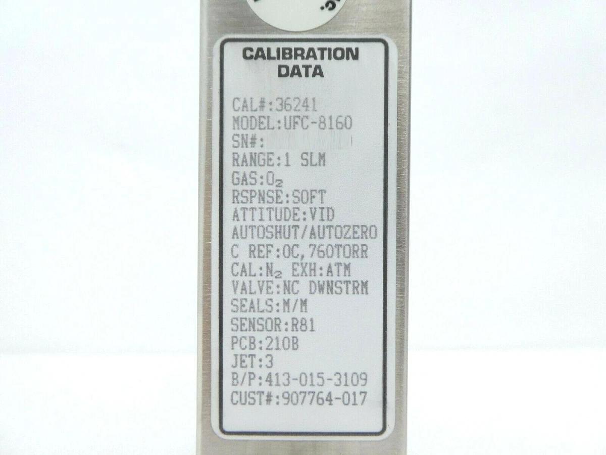 Used UNIT Instruments UFC-8160 Mass Flow Controller MFC 1 SLM O2 Working Spare