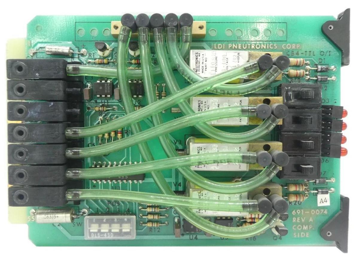 Used LDI Pneutronics 990-4321-AB CB4-TTL O/I PCB Card 691-0074 Rev. A Working Surplus