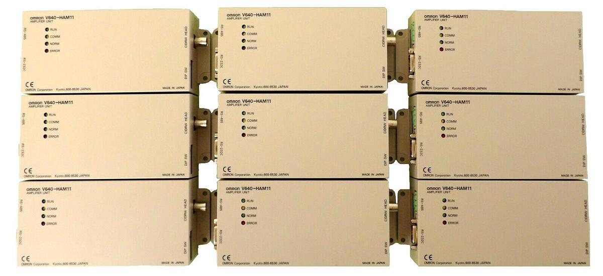 Used Omron V640-HAM11-V4-1 Amplifier Unit Reseller Lot of 9 Working Surplus