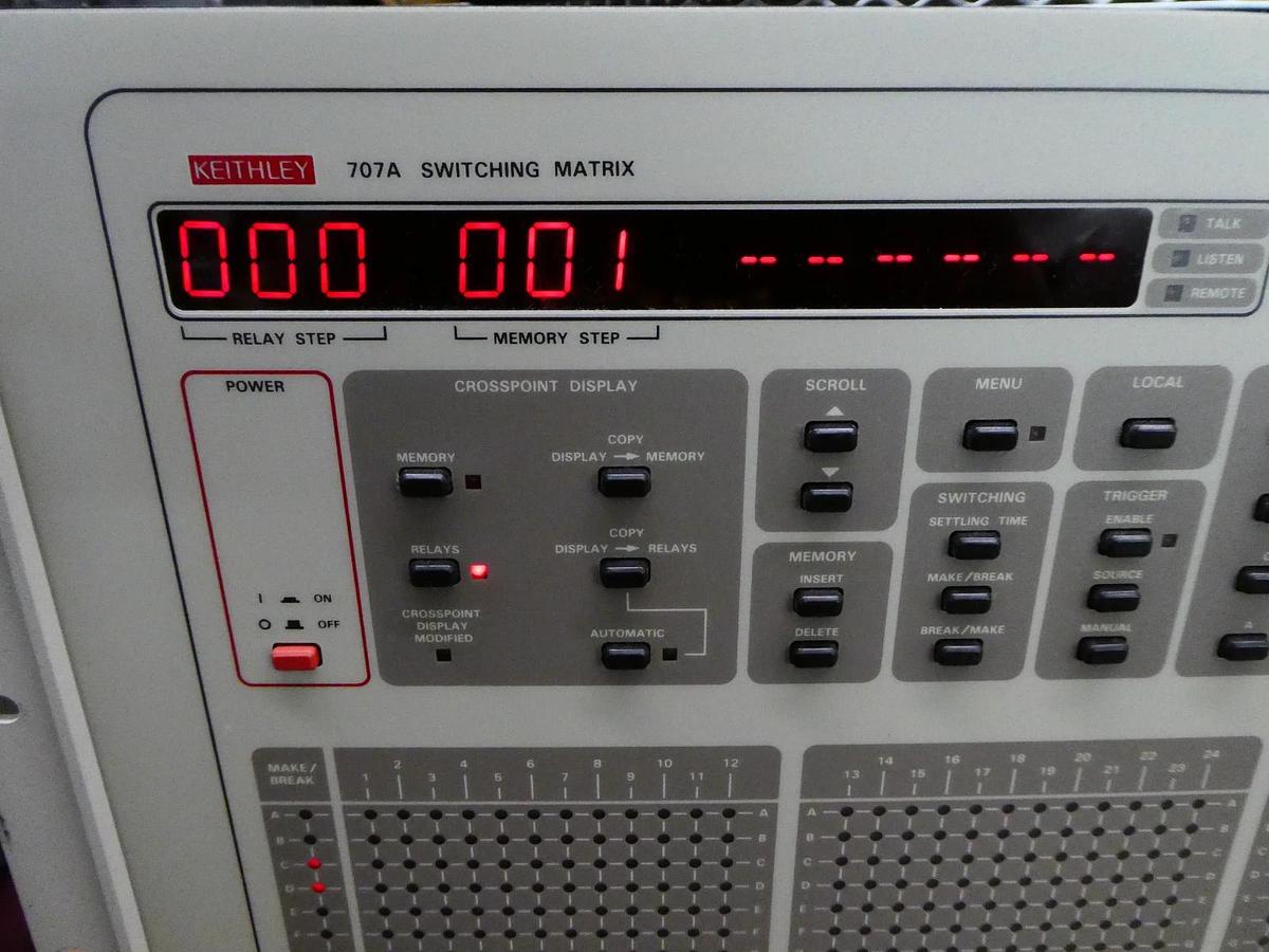 Used Keithley 707A Switching Matrix with 7174A 8x12 Low Current Matrix Cards Surplus