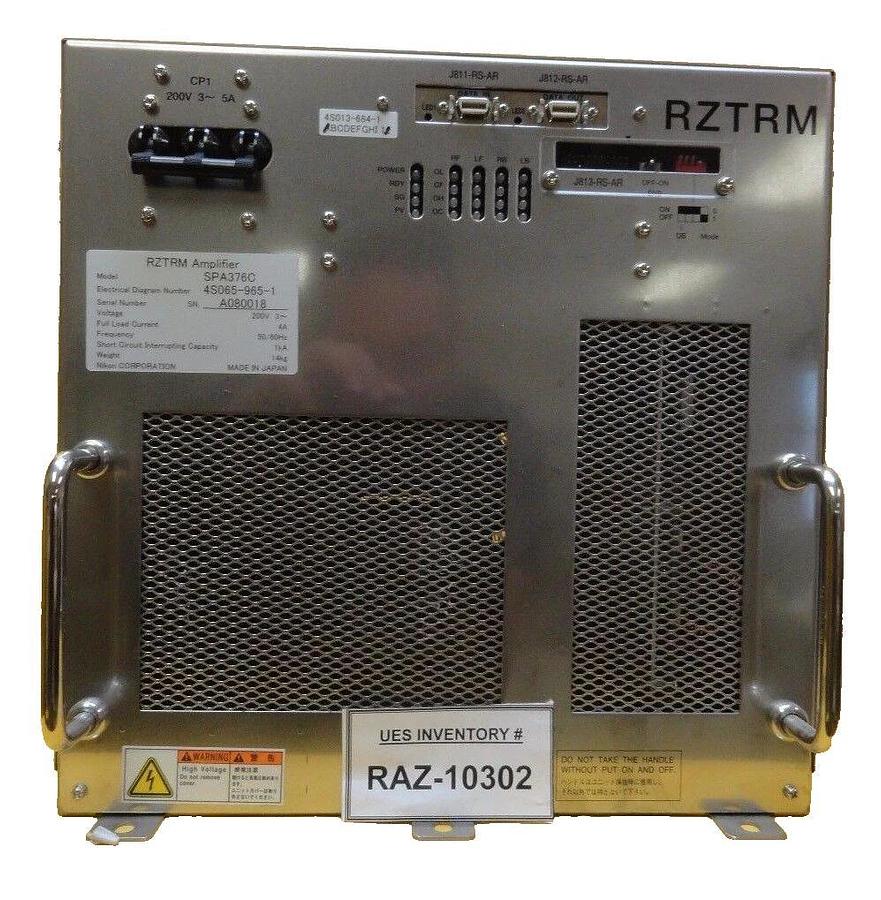 Used Nikon Precision 4S065-965-1 RZTRM Amplifier Module SPA376C 4S013-684-1 Working